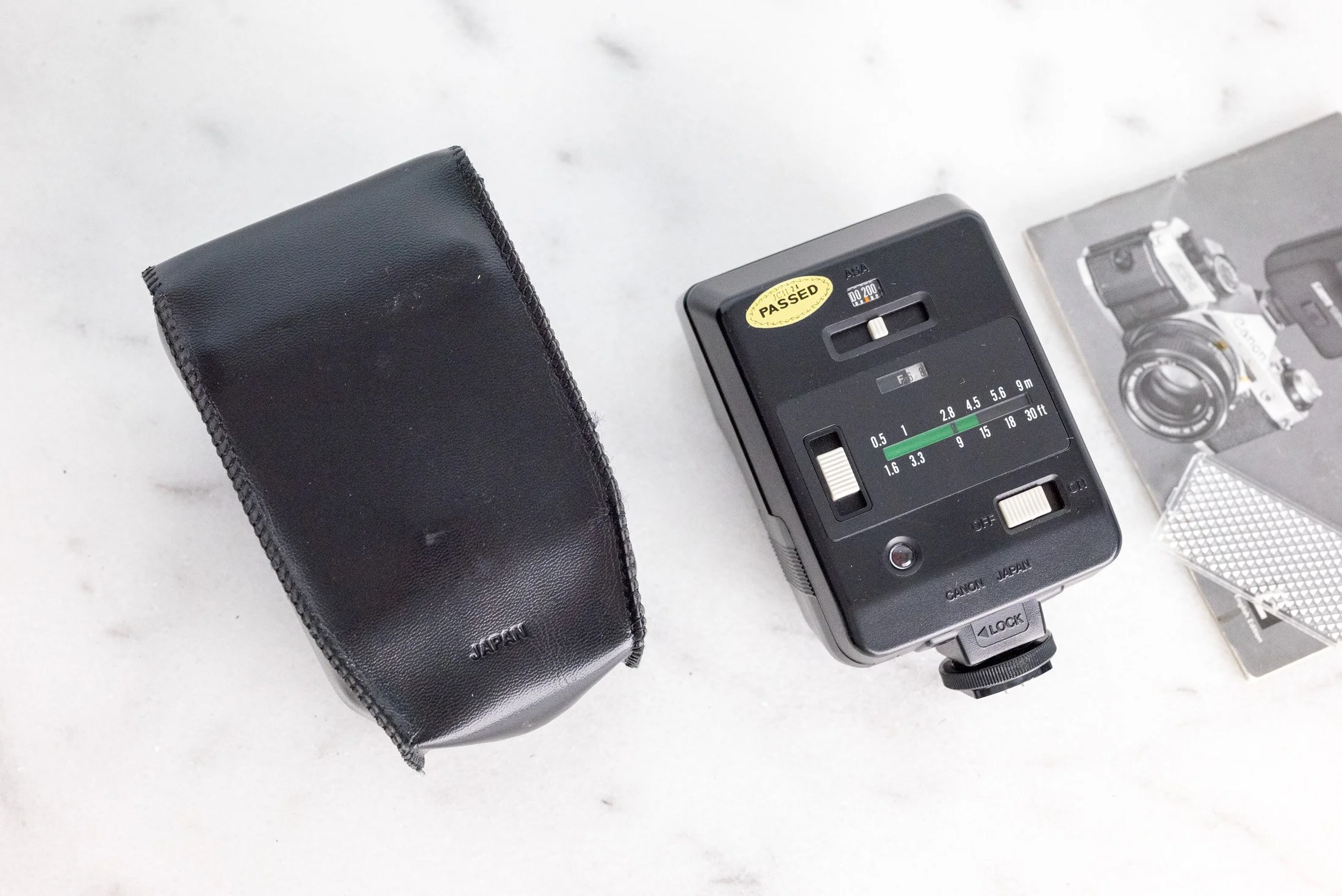 Canon Speedlite 188A Camera Flash with Case - Flash for Canon AE-1